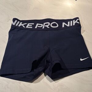 Nike Women's Navy Pro Athletic Shorts